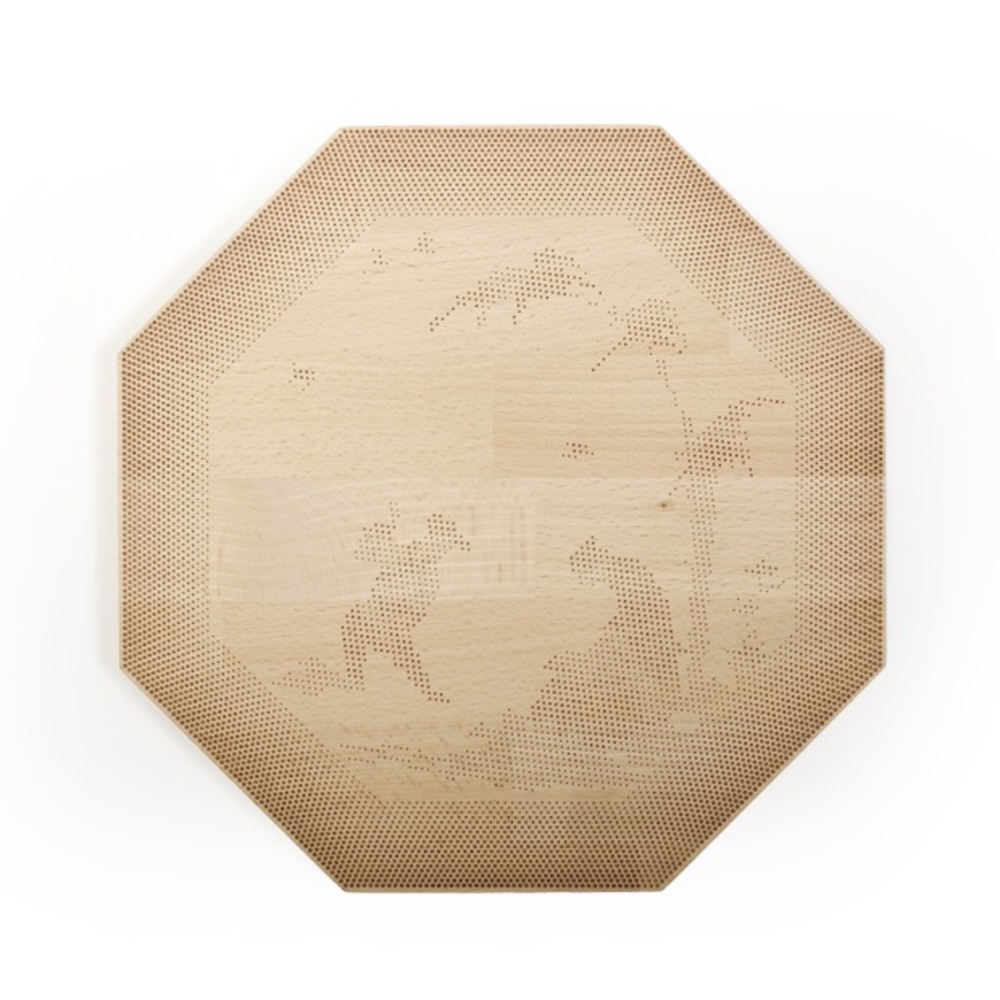 SHaDES OF PLaTES by Fredrik Roije Octagon serving wooden plate 11 inch